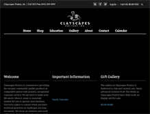 Tablet Screenshot of clayscapespottery.com